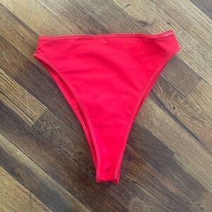 DIPPED in BLUE Bikini Bottom Red High Waisted Swim